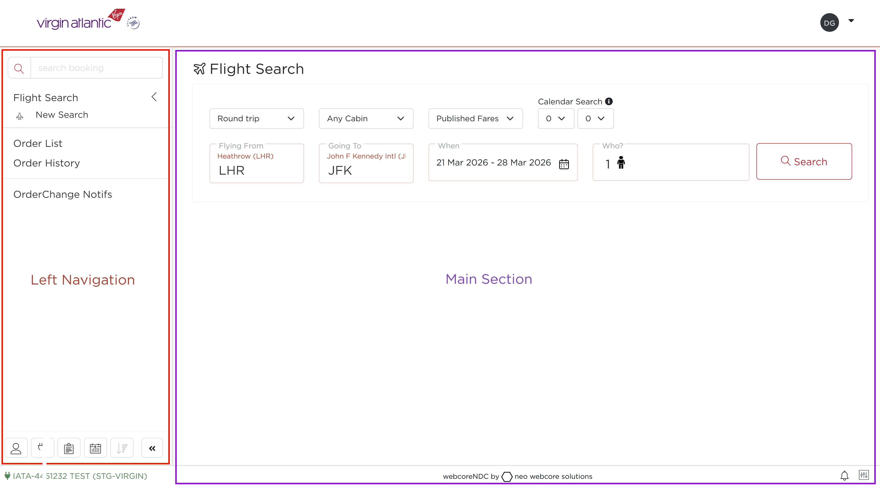 Sandbox overview screen